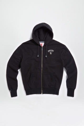 Plain black hoodie front