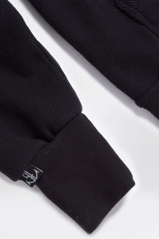 Black Fire tales hoodie sleeve detail