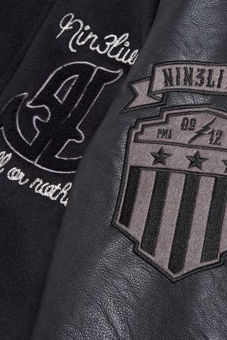 Varsity jacket sleeve detail