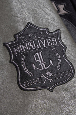 Varsity jacket sleeve detail