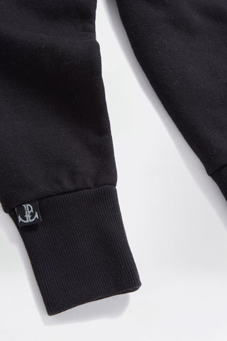 Teddy Sweater  black sleeve detail