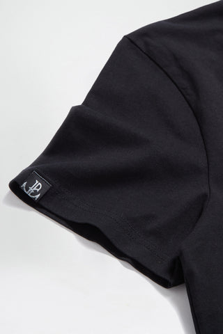 Heartbreaker black tee sleeve detail