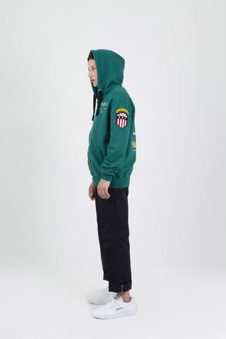 green fire hoodie side men