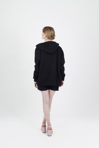 plain black hoodie women