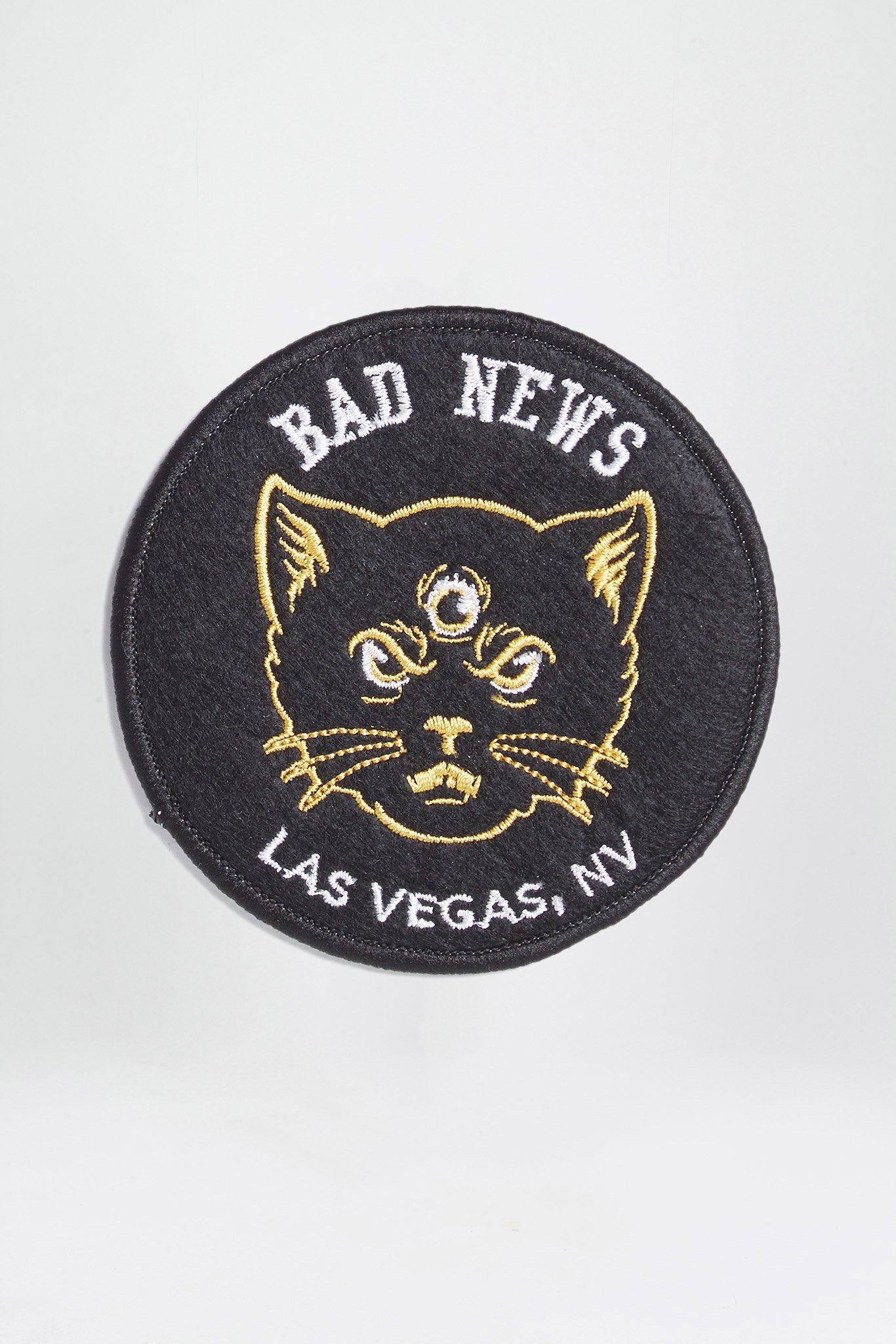 Bad News embroidered velcro patch.