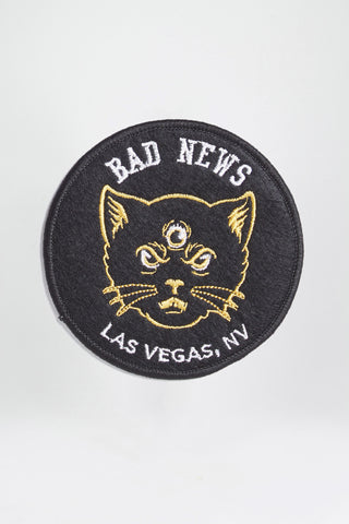 Bad News embroidered velcro patch.